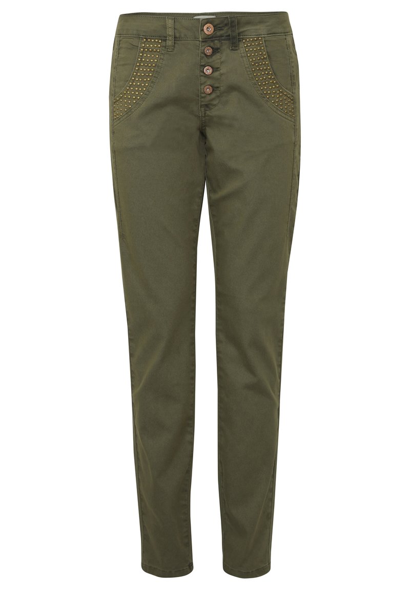 PULZ Straight leg jeans kaki