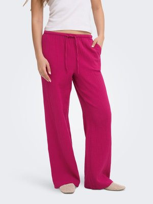 ONLY HOSE ONLTHYRA NORMAL GESCHNITTEN HOSE - Pantalon classique - sangria