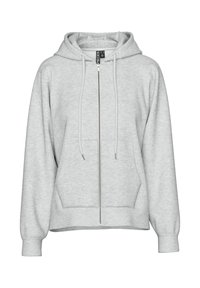 PCCHILLI - Felpa con zip - light grey melange