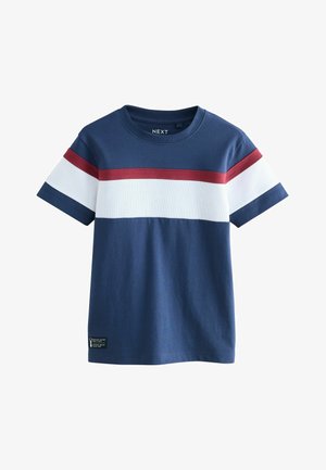 Next, NEXT COLOURBLOCK SHORT SLEEVE T-SHIRT (3-16YRS) - T-shirt con stampa - navy blue red