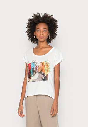 JOANNA - Print T-shirt - snowwhite summercity