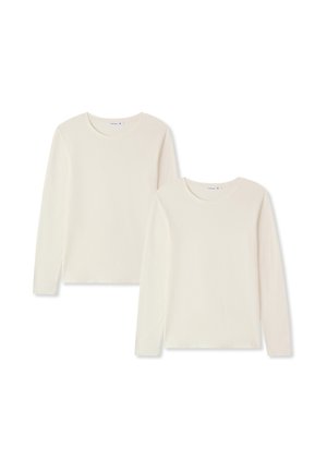 PACK OF 2 BASIC IN SOLID - Maglietta a manica lunga - bianco