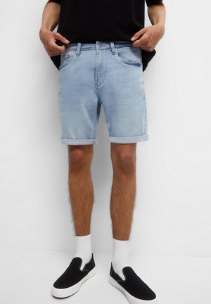 Denim shorts - stone blue denim