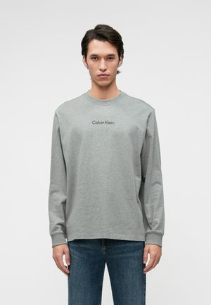 STANDARD LOGO CREW TEE - T-shirt à manches longues - medium grey heather
