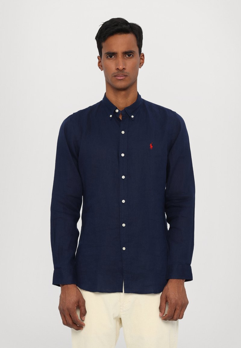 Polo Ralph Lauren - SLIM FIT LINEN SHIRT - Chemise - newport navy, Agrandir