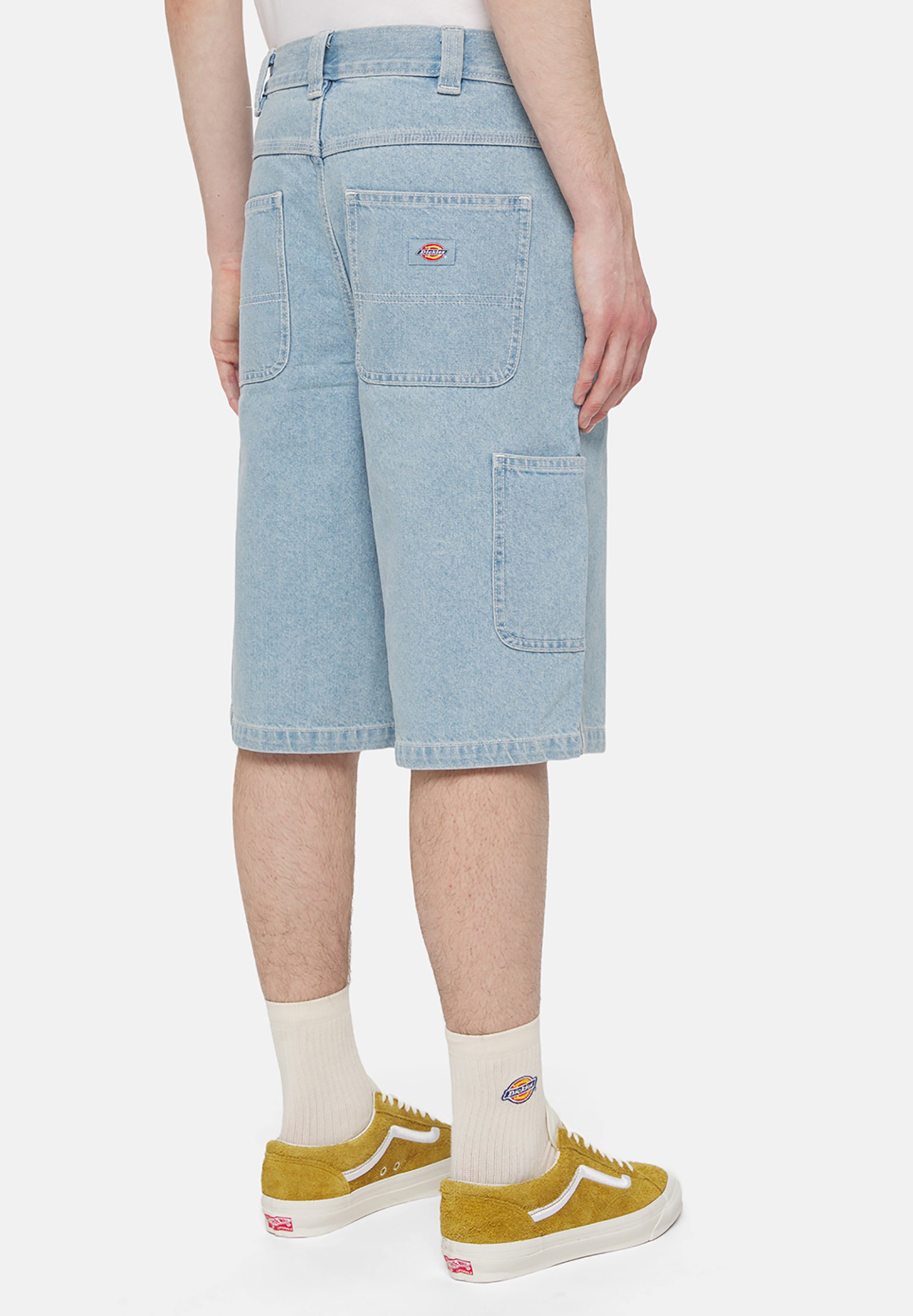 Dickies MADISON - Denim shorts - vintage aged blue/light-blue