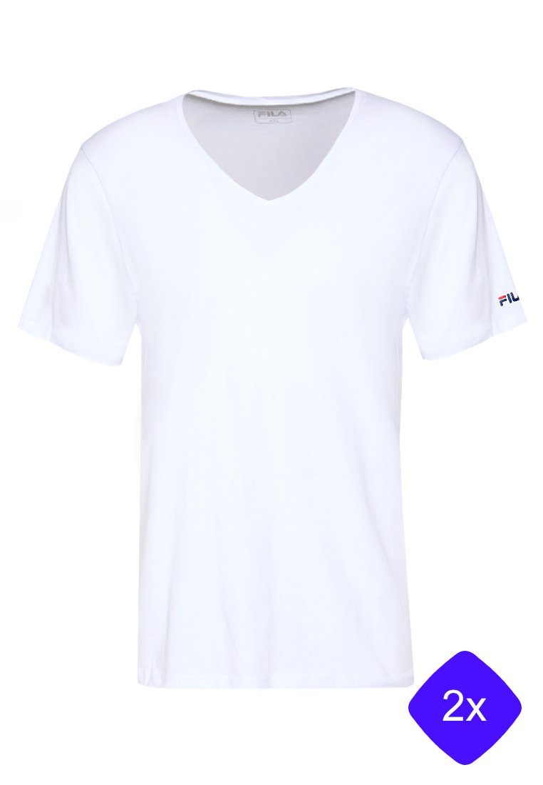 Fila T-shirt basic wit denim/whitedenim