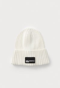 TURNED UP BEANIE UNISEX - Kootud müts - off white