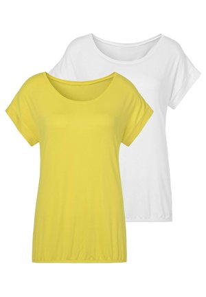 LASCANA, T-Shirt basic - gelb  creme