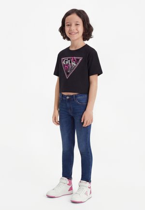Guess JUNIOR MIDI - Print T-shirt - jet black