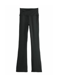 WRAP WAIST FLARED - Tracksuit bottoms - black