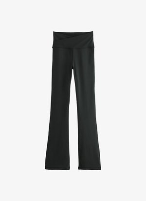 WRAP WAIST FLARED - Donji dijelovi trenirke - black