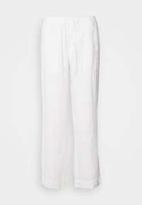 PANTS JOGGER STYLE STRAIGHT LEG MEDIUM WAIST DRAWSTRING - Calças - white