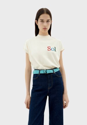 SOL - Print T-shirt - ivory