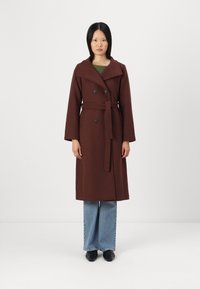 ONLY ONLMEDINA LONG BELTED COAT - Manteau classique - rum raisin