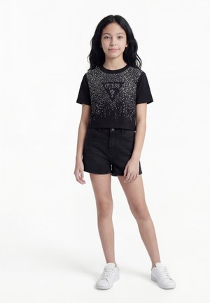 Guess JUNIOR MIDI SS  - T-shirt print - jet black
