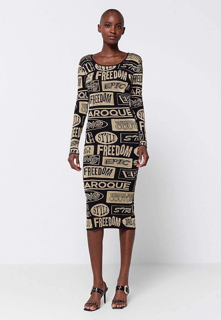 Versace Jeans Couture Gebreide jurk zwart