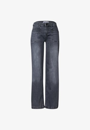 Street One, MID WAIST WIDE LEG LOOSE-FIT JEANS - Coupe large - steel grey washed