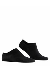 Schwarze Knöchelsocken mit glatter Textur, in einem tief ausgeschnittenen Design und elastischen Bündchen für einen sicheren Sitz. Besonders geeignet für legere Outfits.