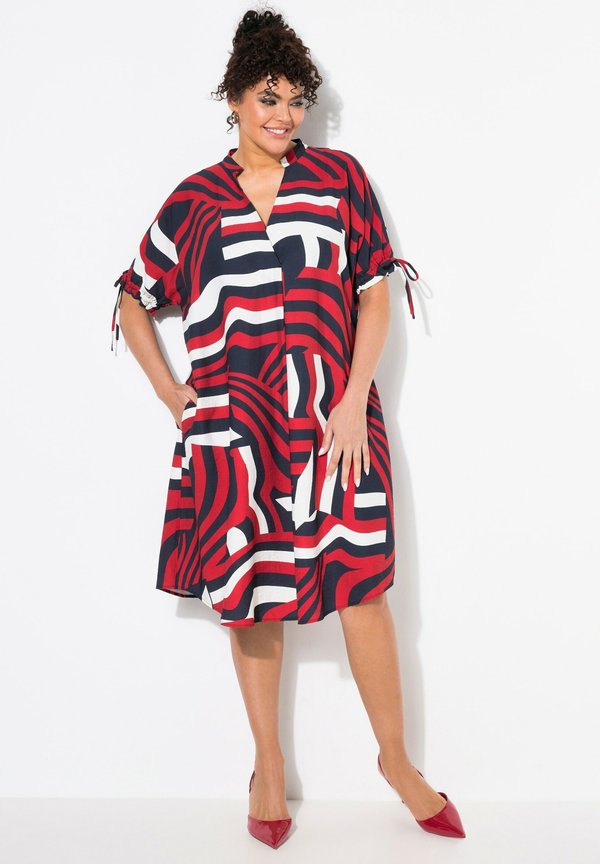 ABSTRACT PRINT SHORT SLEEVE - Freizeitkleid - lychee