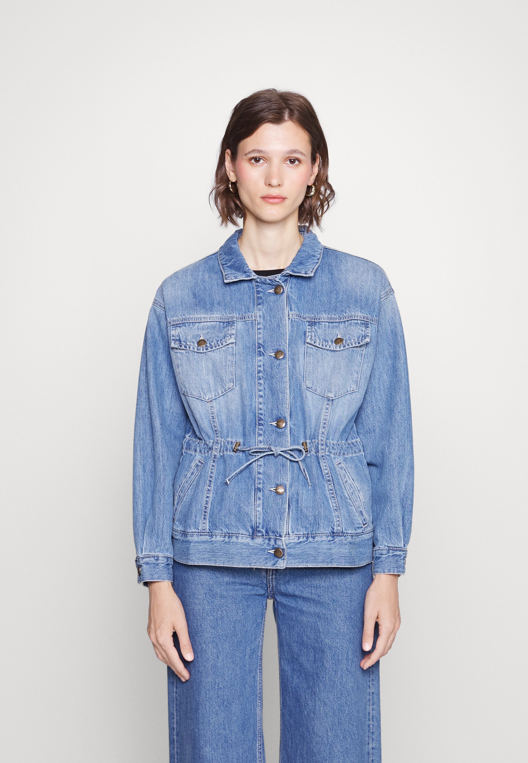 by Malina Alice Jacket Denim Jacket Washed Blue, Women's, Size: 8, Blue Denim