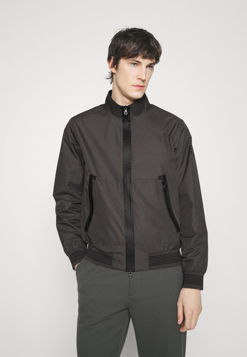 EA7 Emporio Armani Bomber Jacket Dark grey/dark grey Zalando.co.uk