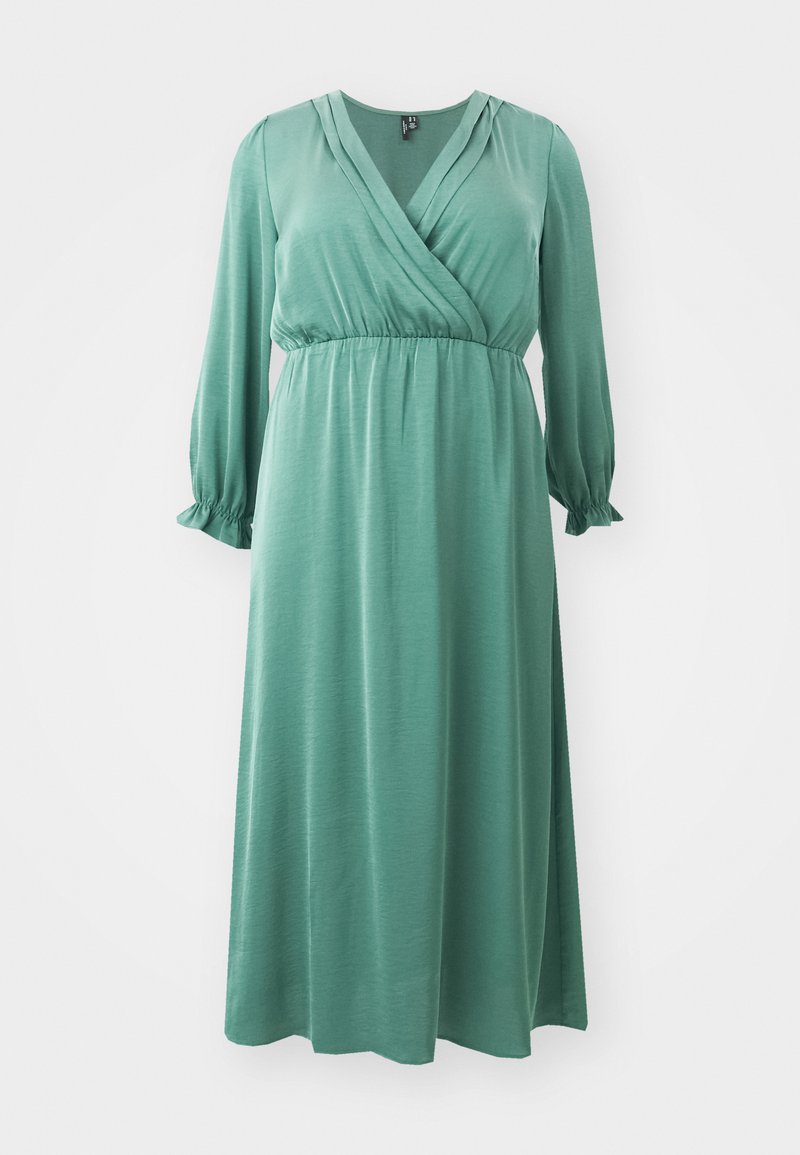 Vero Moda Curve Maxi-jurk donkergroen