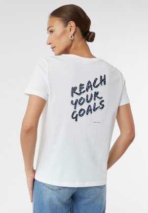 comma casual identity Print T-shirt - weiß