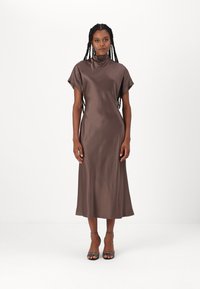 Malina ALIVIA MIDI - Juhlamekko - chocolate
