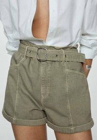Mango Pantaloni scurți din denim - khaki