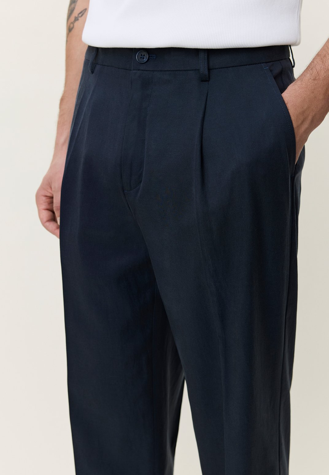 GUILTY PARTS ダブルプリーツ スラックス dorumeuil Les Deux PLEATED TWILL SUIT PANTS - Pantaloni de costum - dark