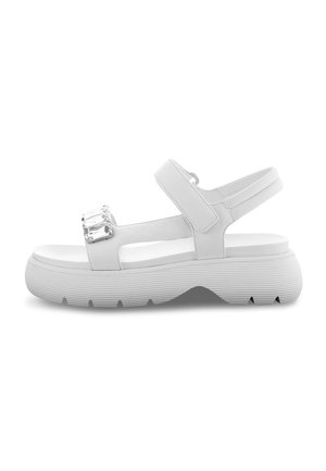 Sandalen met plateauzool - white