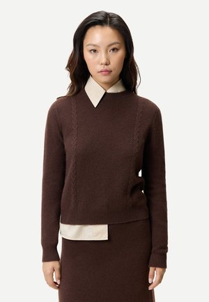 MIT RUNDHALS - Stickad tröja - wk