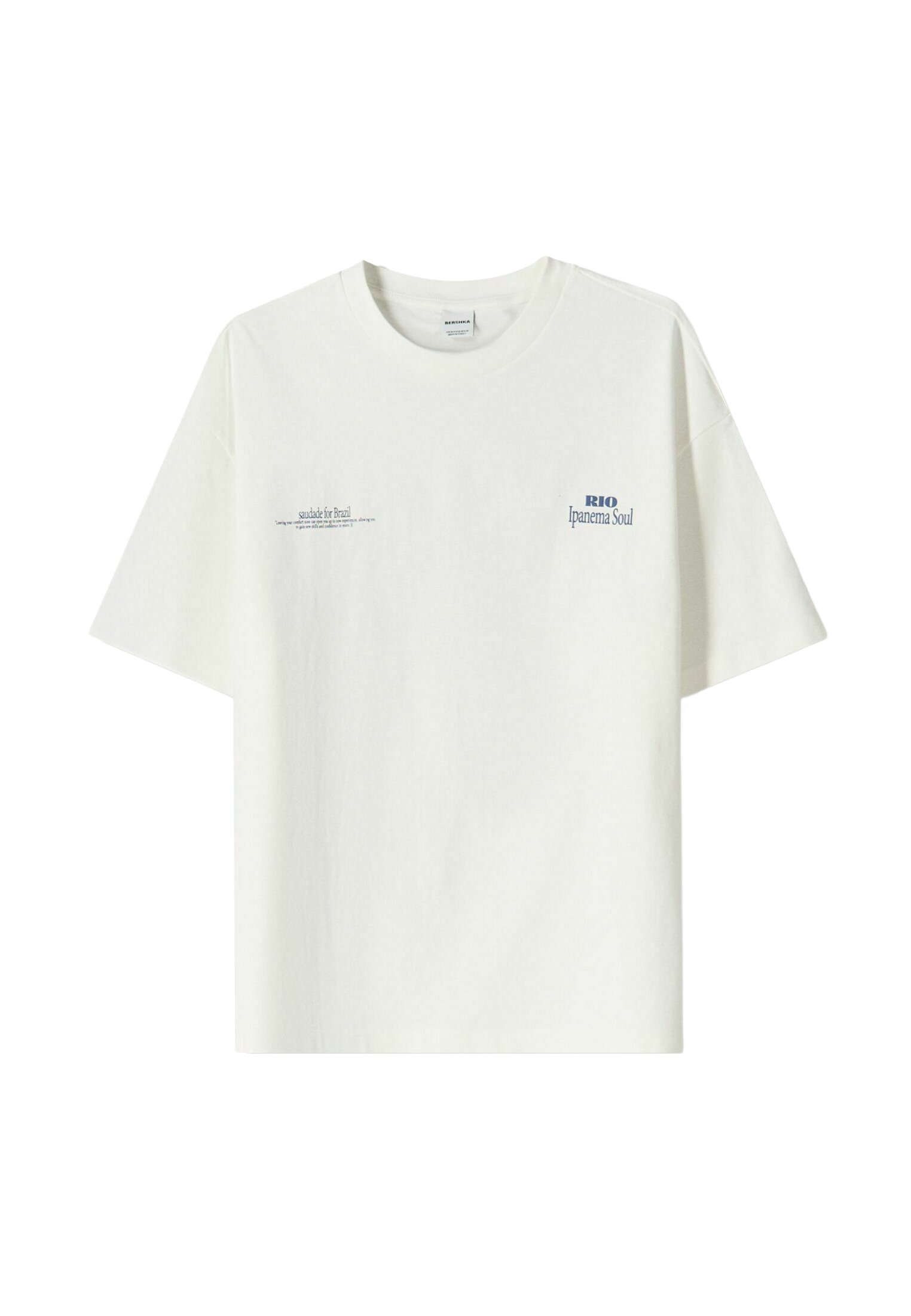 Bershka SHORT SLEEVE Print T-shirt white