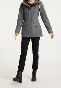 Schmuddelwedda Parka - mottled dark grey