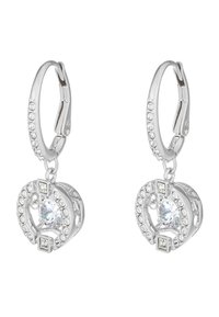 UNA DROP EARRINGS ROUND CUT - Cercei - white