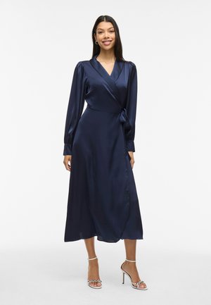 VILA, VIENNA RAVENNA WRAP DRESS - Kokteilikleit/peokleit - navy blazer