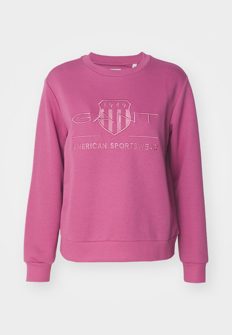 GANT TONAL SHIELD C NECK - Melegítőfelső - dark lavender