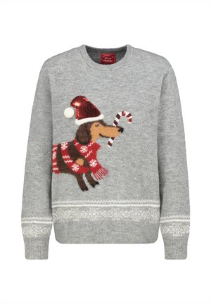 JAQUARD WEIHNACHTSPULLOVER - Jumper - grey