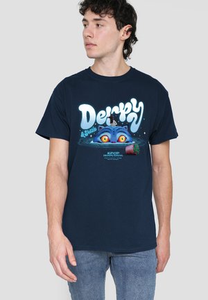 NETFLIX, KPOP DEMON HUNTERS DERPY AND SUSSIE SINKING PLANT POT - Print T-shirt - dark blue