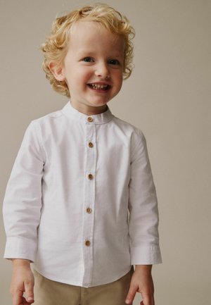 REGULAR FIT - LONG SLEEVE GRANDAD COLLAR OXFORD - Hemd - white