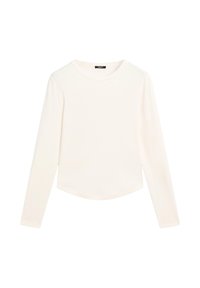 LONG SLEEVE WITH ROUNDED HEM - Langærmet T-shirt - beige