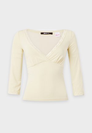 Gina Tricot, QUARTER SLEEVE - Горнище на пижама - butter yellow