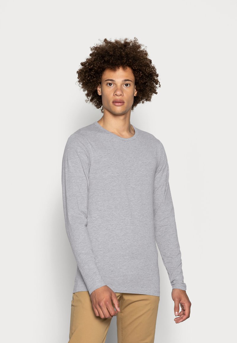 Jack & Jones Langærmet T-shirt - light grey
