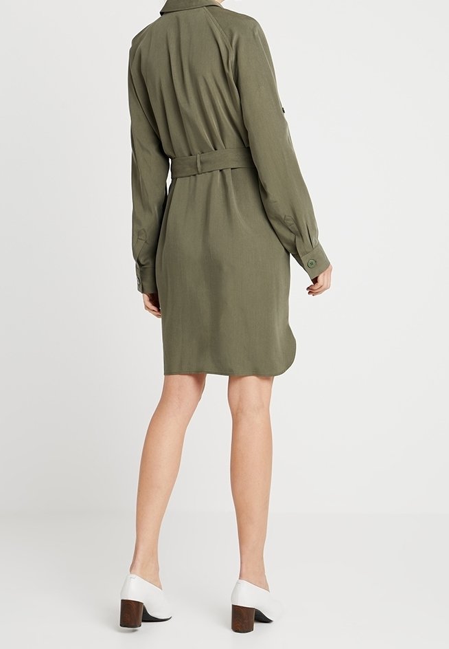 topshop green shirt dress Tall - khaki WAREHOUSE20
