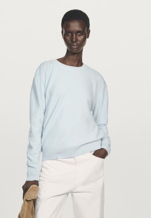 CREW NECK CASHMERE WITH LONG SLEEVES - Stickad tröja - blue