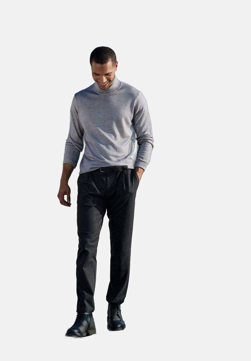 Emilio Adani MIT ROLLKRAGEN - Strickpullover - silbergrau