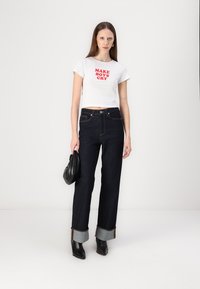Noisy May NMMOLLY - T-shirts med print - bright white