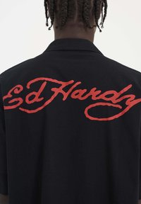 Ed Hardy OFFSET DRAGON CAMP SHORT SLEEVE - Camisa - black