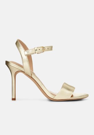 GWEN METALLIC LEATHER SANDAL - Sandale cu toc - pale gold